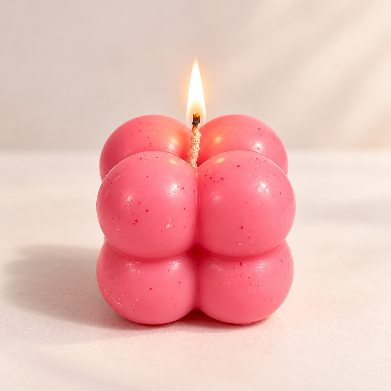 Pink Bubble Cube Candle